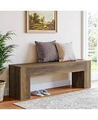 Tribesigns 55" Entryway Bench, Farmhouse Indoor End of Bed Bench, Shoe Bench