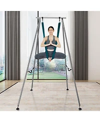 Mecale Aerial Yoga Frame with Yard Hammock 551 lbs Steel Stand