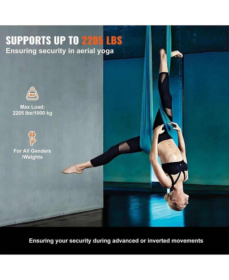 Mecale Aerial Silk Yoga Swing with Full Rigging Hardware