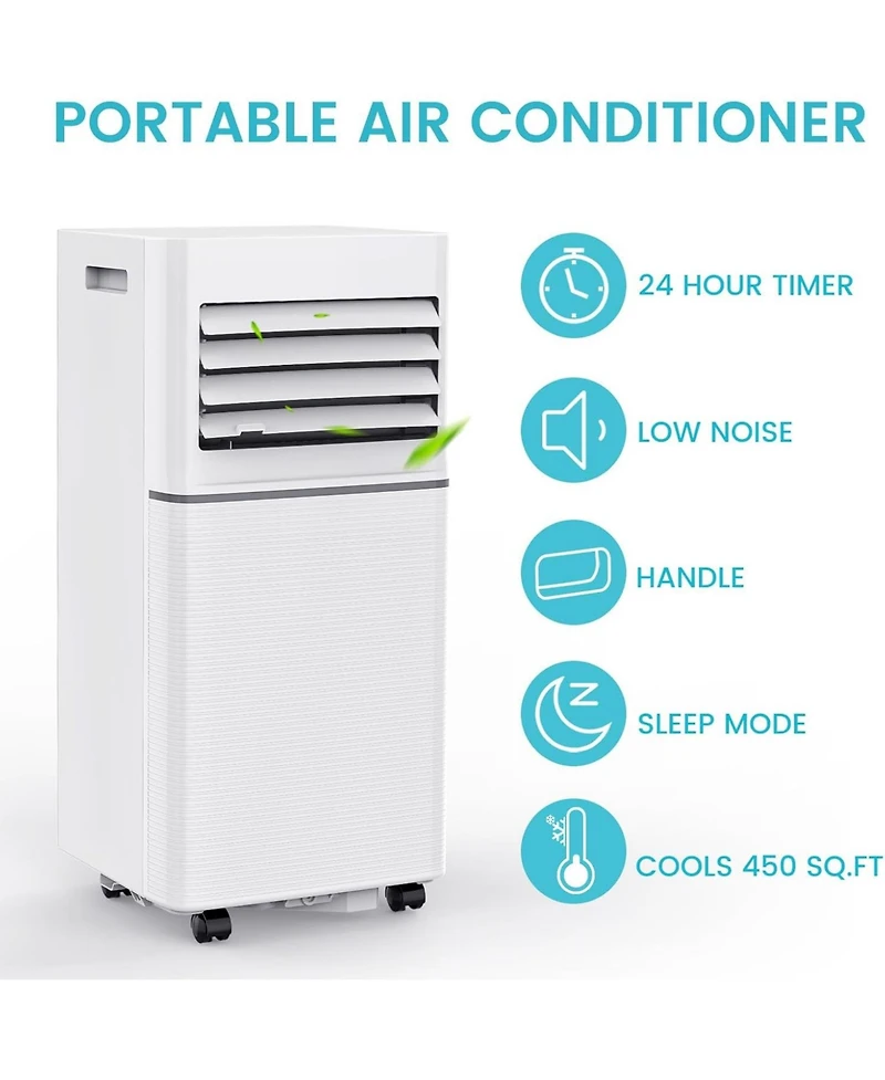 Cowsar 10,000 Btu Portable Air Conditioner with Fan, Dehumidifier, Remote