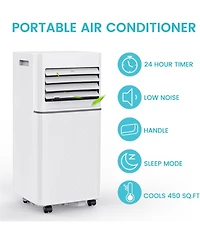 Cowsar 10,000 Btu Portable Air Conditioner with Fan, Dehumidifier, Remote