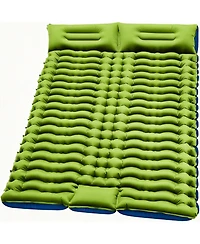 Gnuadz 2 Person Self Inflating Sleeping Pad with Pillow Foot Pump Camping Outdoor Recreation Gear