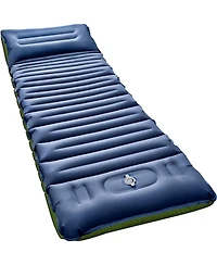 Gnuadz Camping Sleeping Pad Inflatable Mat Built-in Foot Pump Camping Outdoor Recreation Gear