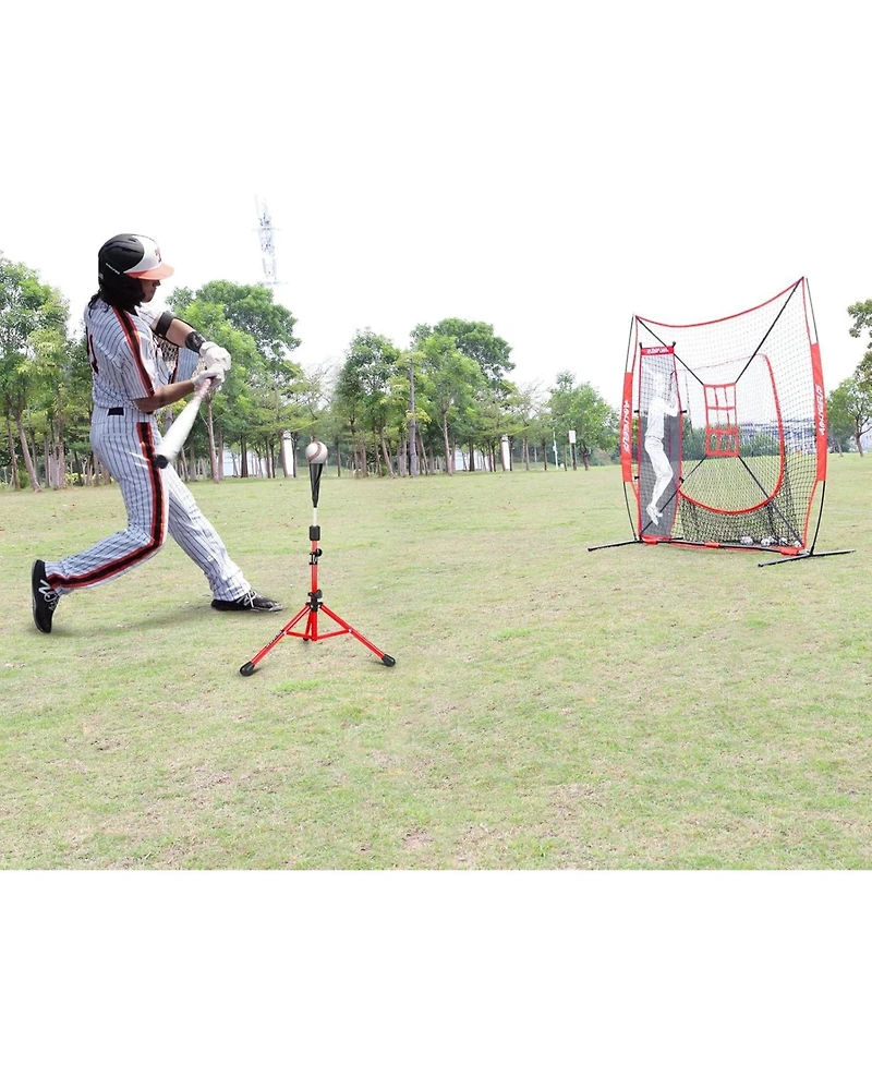 Aoligeijs Baseball Tee Batting Tee Softball Tee Portable Travel Hitting Tee,Easy Adjustable Height,Stable Tripod Stand