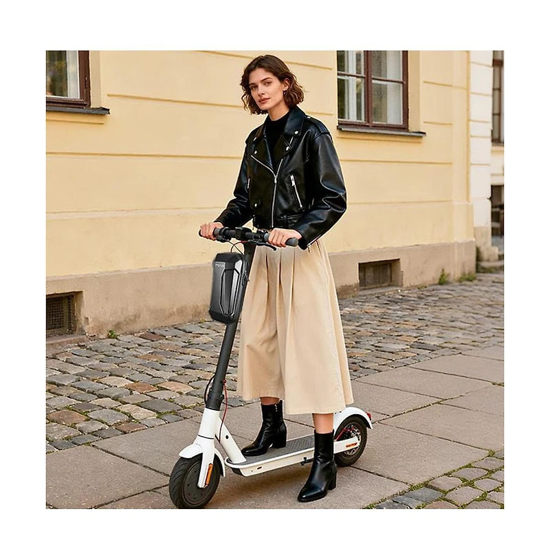 Aoligeijs Electric Scooter Handlebar Bag Waterproof Hard Shell Storage Bag for Bikes Scooters Front Hanging Travel Organizer 3L Capacity