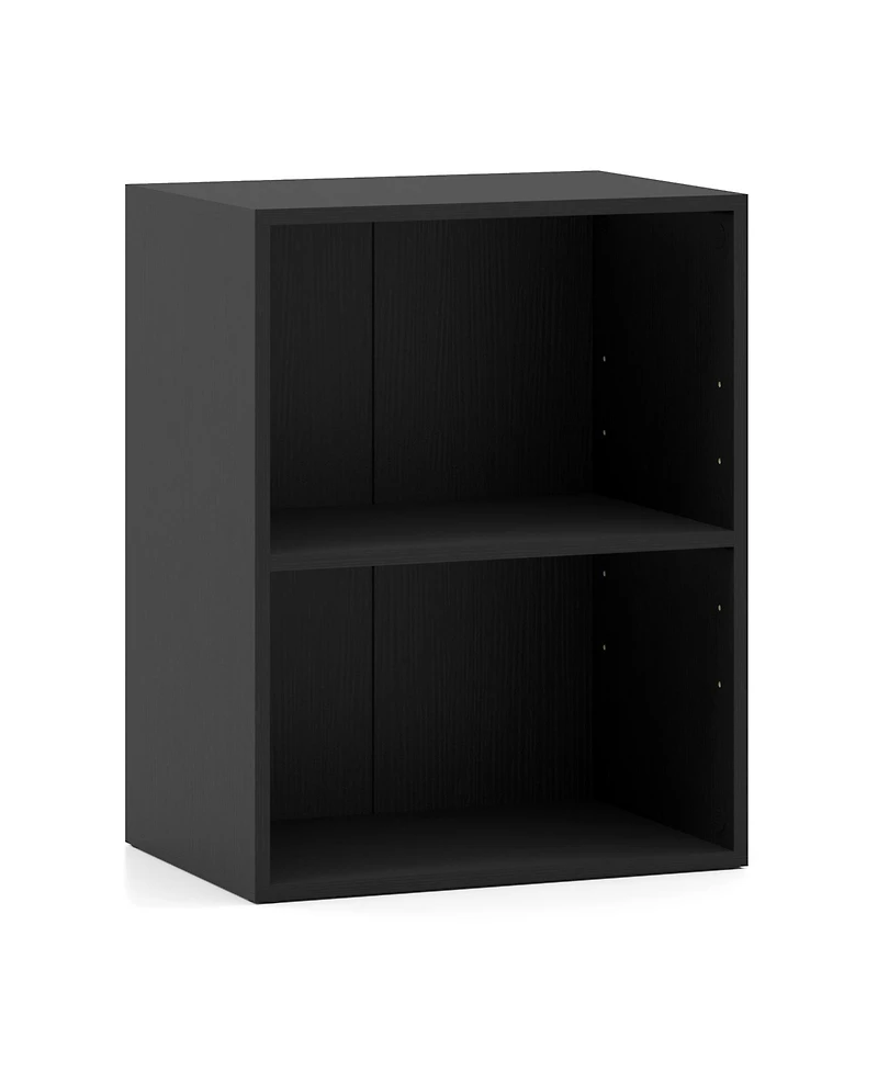 Sugift Two Cube Floor Standing Bookcase with Adjustable Shelf Positions