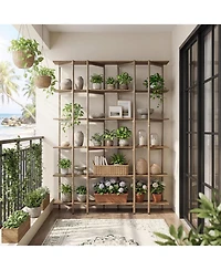 Tribesigns 70.87" Tall Open Bookshelf, 6-Tier Display Rack with Metal Frame and Wooden Shelves, Modern Bookshelf