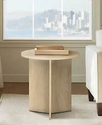 Martha Stewart Collection Sadie 22" Wood Round Accent Table