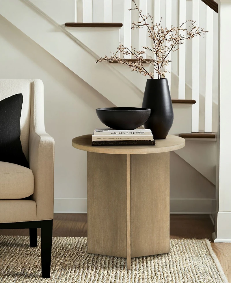 Martha Stewart Collection Sadie 22" Wood Round Accent Table