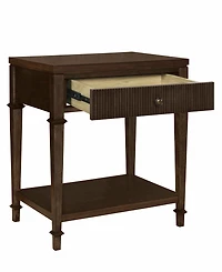 Martha Stewart Collection Kenna 26" Wood Fluted Drawer Nightstand