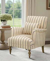Martha Stewart Collection Amanda 30" Upholstered Striped Accent Chair