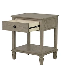 Madison Park Signature Victoria 24" One-Drawer Wood Bedside Table