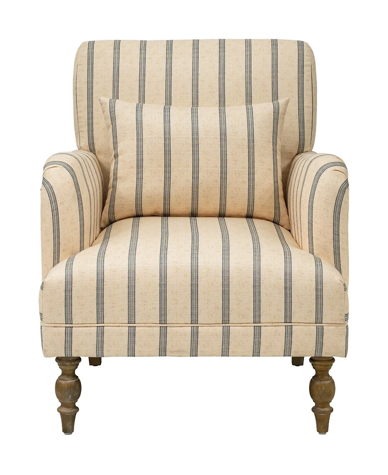 Martha Stewart Collection Amanda 30" Upholstered Striped Accent Chair