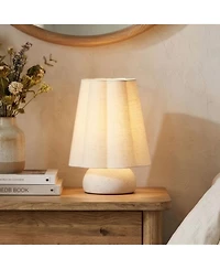 Brightech Ceramic Small Led Desk Lamp with Fabric Shade