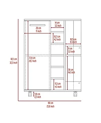 flynama Bar Cart with 2 External Shelves