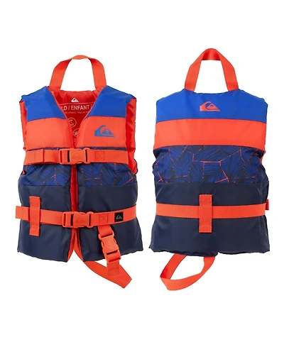 Quiksilver Uscg Approved Life Vest for Children, Lightweight Epe Foam and Durable Quick-Release Buckles, Leg Strap and Grab Handle for Security