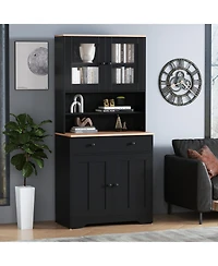 Sugift Pantry Cabinet with 2 Removable Shelves