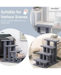 Cozito Cat Tree 4-Step Pet Stairs with Scratching Post