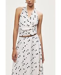 Nocturne Women's Printed Halter Blouse