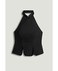Nocturne Women's Halter Neck Structured Top
