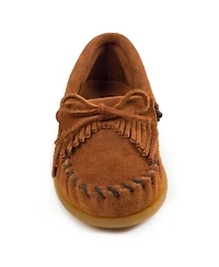 Minnetonka Kids' Kilty Suede Moccasins