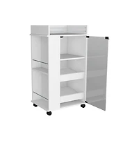 flynama Beaver Bar Cart with Two-Side Shelves