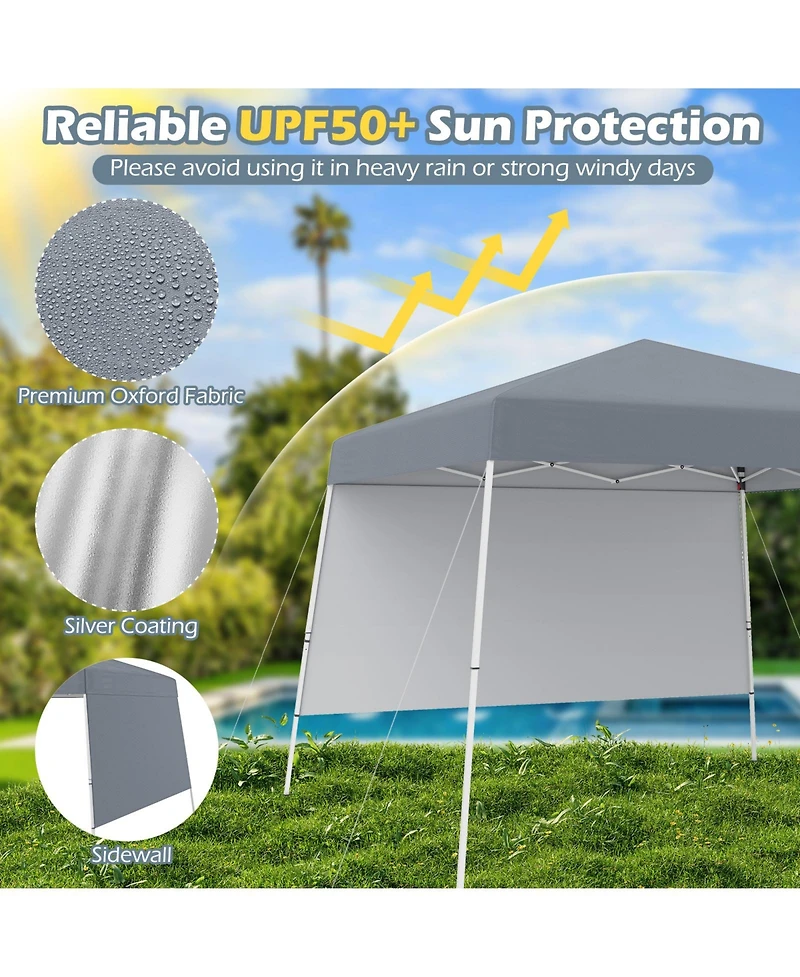 Slickblue Pop up Canopy Tent with 1 Sidewall and Portable Backpack