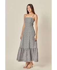 English Factory Women's Gingham Maxi Dress