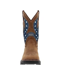 Georgia Boot Men's Carbo-Tec Flx 11" Patriotic Alloy Toe Pull-On Work Boot