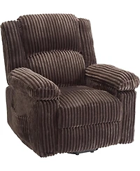 gaomon Corduroy Recliner Chair, Manual Sofa with Handle, Pillow Top Arms, Thick Padding, Side Pocket