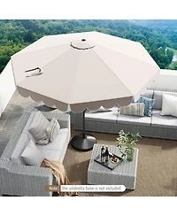 Slickblue Patio Umbrella Outdoor Market with Crank Tilt Adjustment