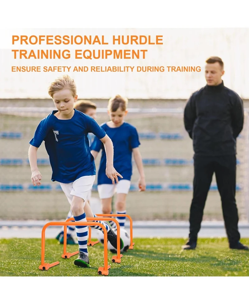 Hikeen Speed Training Hurdles Adjustable Height Agility Training Hurdles for Football, Basketball, Soccer Hurdle Training with