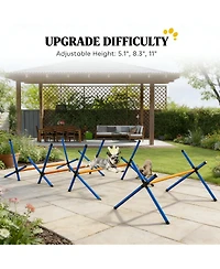 Aostirmotor Pet Agility Training Equipment, Dog Agility Course Set for Backyard, Complete Obstacle Course Kit with Tunnels and Hurdles