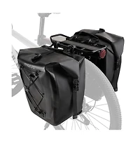 Hikeen Waterproof Bike Panniers 2 Pack 25L Rear Rack Saddle Bags Tpu Bicycle Storage Trunk Bag for Commuting Touring Road Mountain Cycling