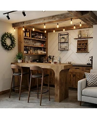 Tribesigns Long Bar Table, Farmhouse Counter Height Pub Table, Rectangular High Top Bar Table