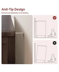 gaomon Bedroom 47" Tall 6 Drawer Dresser, Vintage Wood Chest of Drawers with Carved Handles.