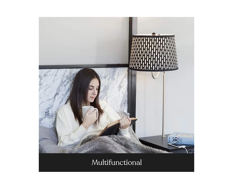 Madison Led Table & Lamp Combo with Charging Usb Ports, Set of 2