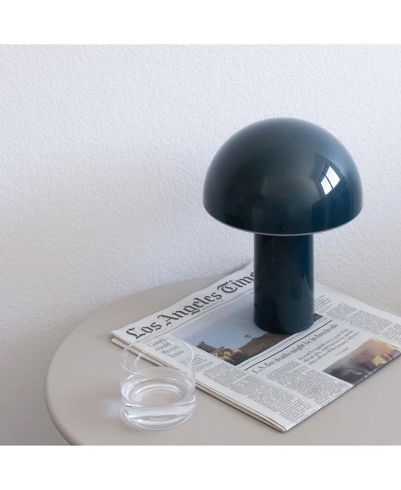 Brightech Celia Portable Led Table Lamp with Dome Mushroom Shade