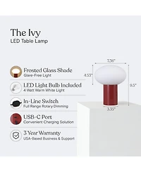 Brightech Ivy Dimmable Led Table Lamp with Usb-c Port