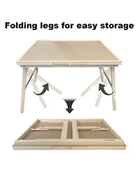 Rainsken 27" H Tall 1500 Piece Puzzle Table, Large Wood Jigsaw Puzzle Board with Legs and 5 Drawers, Folding Puzzle Board Game Table for Adults