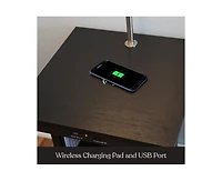 Brightech Madison Led Table & Lamp Combo Bundle with Usb and Wireless Charging Pad, Set of 2