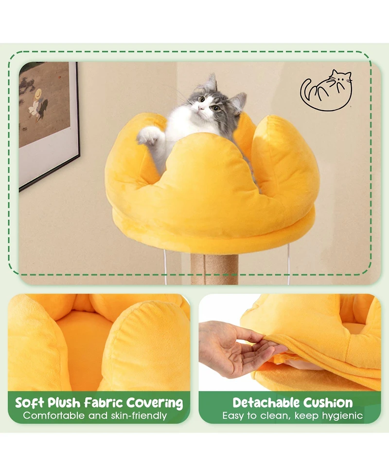 Cozito Cat Tree 45 in Multi-Level with Fruit-Shaped Platforms