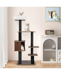 Cozito Cat Tree 59.5 inch Multi-Level with Cushion Top Perch