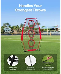 Mecale 8 x 4 Football Throwing Net with 5 Target Pockets