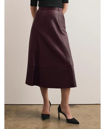The Fold Women's Andalo Leather Skirt