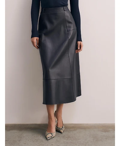 The Fold Women's Andalo Leather Skirt