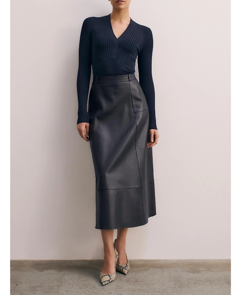 The Fold Women's Andalo Leather Skirt