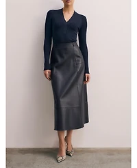 The Fold Women's Andalo Leather Skirt