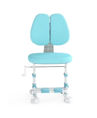 Sugift Kids Study Chair with Adjustable Double Backrest and Footrest