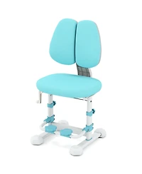 Sugift Kids Study Chair with Adjustable Double Backrest and Footrest